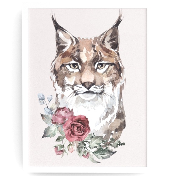 Other - Wall Art Watercolor Lynx Bobcat Illustration Print Poster Unframed